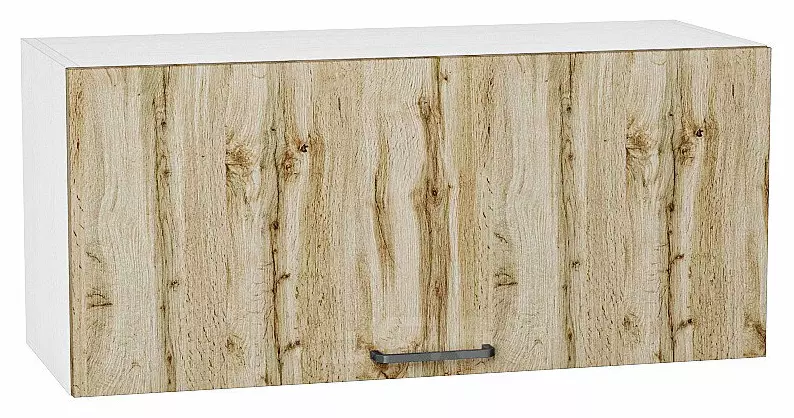 Шкаф верхний горизонтальный Флэт Wotan Oak 2S/Белый 358*800*318