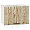 Шкаф верхний горизонтальный Флэт Wotan Oak 2S/Белый 358*500*318