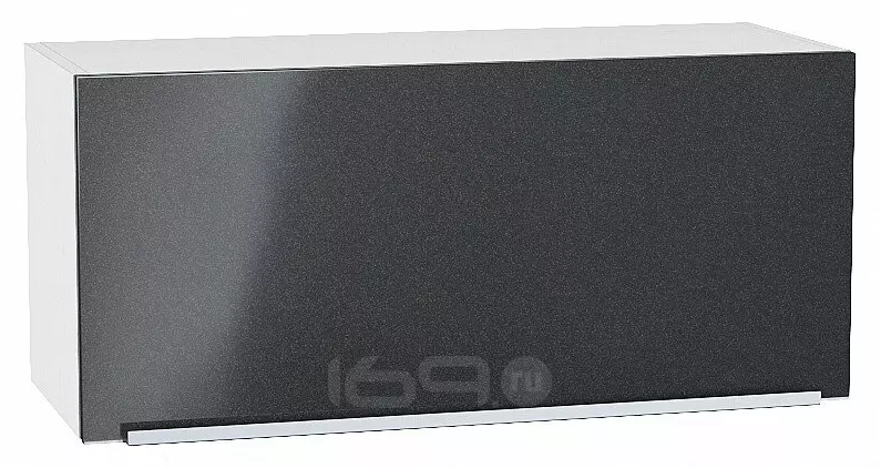 Шкаф верхний горизонтальный Фьюжн Anthracite Белый 358*800*320