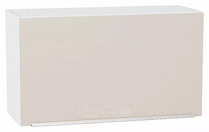 Шкаф верхний горизонтальный Фьюжн Cream Silk/Белый 460*800*318
