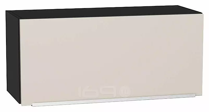 Шкаф верхний горизонтальный Фьюжн Cream Silk/Graphite 358*800*320