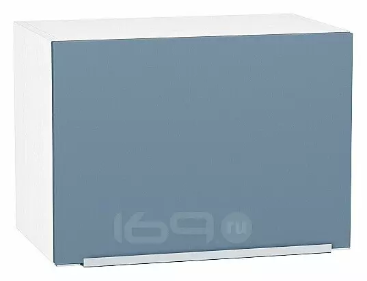 Шкаф верхний горизонтальный Фьюжн Silky Blue Белый 358*500*320