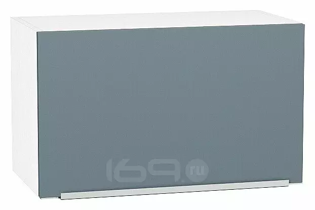 Шкаф верхний горизонтальный Фьюжн Silky Blue Белый 358*600*320