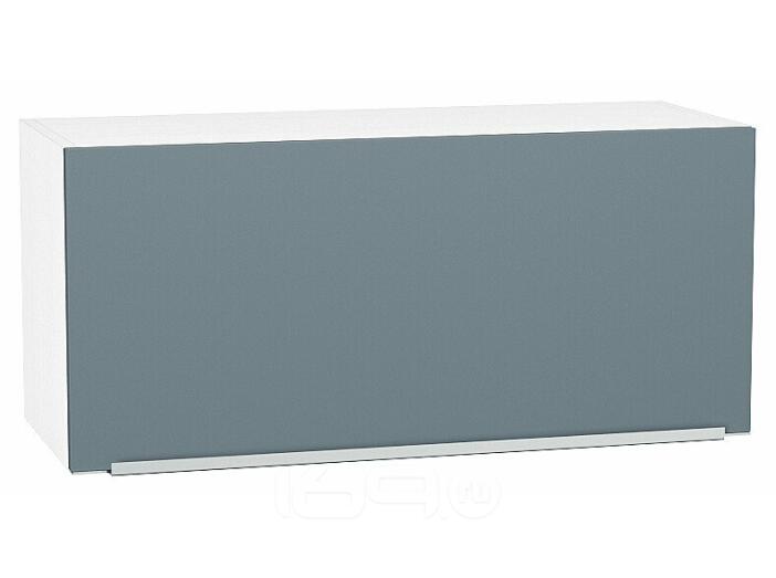 Шкаф верхний горизонтальный Фьюжн Silky Blue Белый 358*800*320