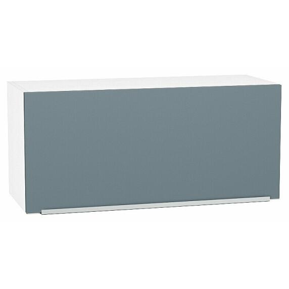 Шкаф верхний горизонтальный Фьюжн Silky Blue Белый 358*800*320
