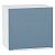 Шкаф верхний горизонтальный Фьюжн Silky Blue Белый 460*500*318