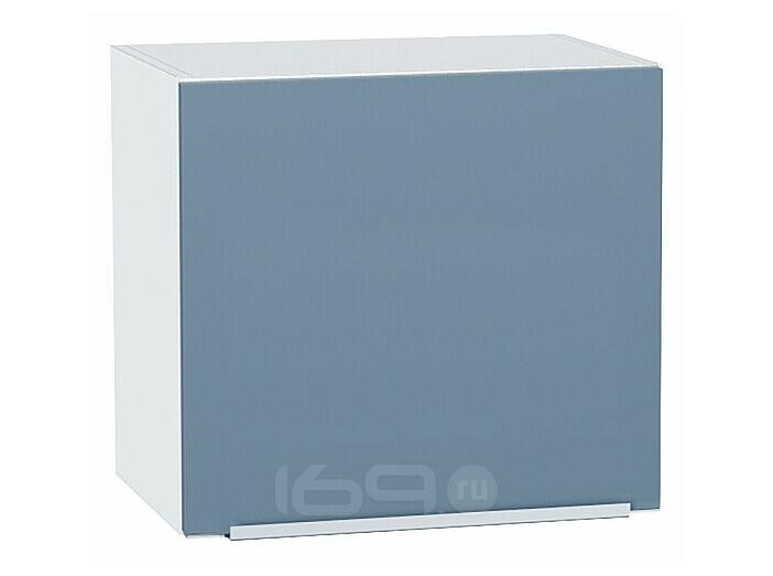 Шкаф верхний горизонтальный Фьюжн Silky Blue Белый 460*500*318
