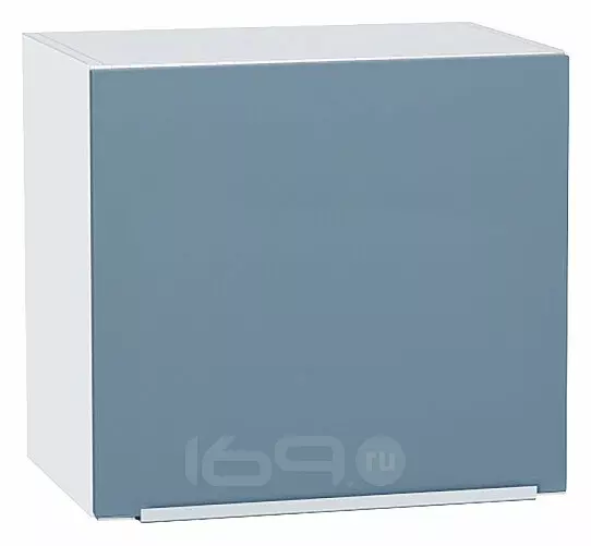Шкаф верхний горизонтальный Фьюжн Silky Blue Белый 460*500*318