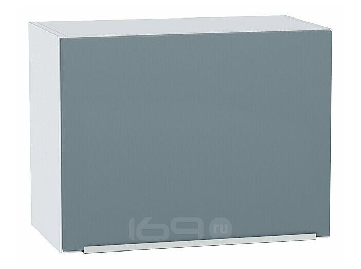 Шкаф верхний горизонтальный Фьюжн Silky Blue Белый 460*600*318