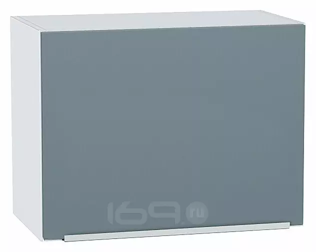 Шкаф верхний горизонтальный Фьюжн Silky Blue Белый 460*600*318