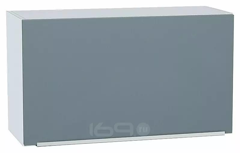 Шкаф верхний горизонтальный Фьюжн Silky Blue Белый 460*800*318