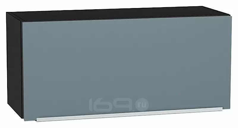 Шкаф верхний горизонтальный Фьюжн Silky Blue Graphite 358*800*320