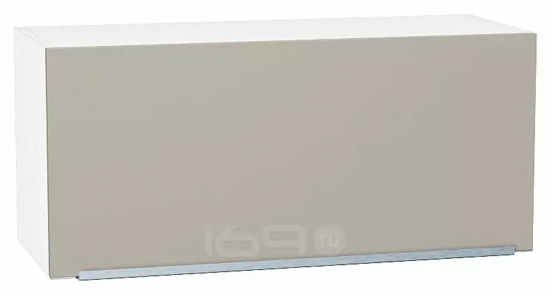 Шкаф верхний горизонтальный Фьюжн Silky Grey Белый 358*800*320