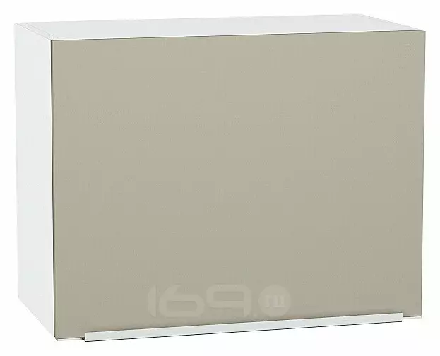 Шкаф верхний горизонтальный Фьюжн Silky Grey Белый 460*600*318