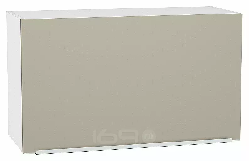 Шкаф верхний горизонтальный Фьюжн Silky Grey Белый 460*800*318