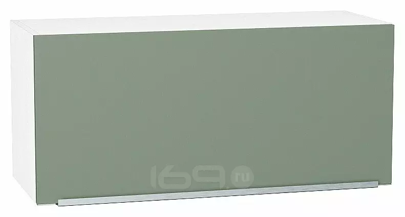Шкаф верхний горизонтальный Фьюжн Silky Mint Белый 358*800*320