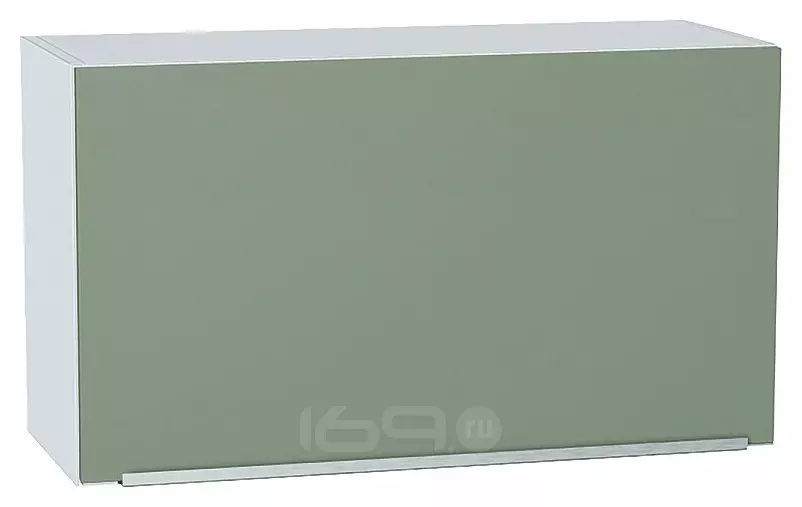 Шкаф верхний горизонтальный Фьюжн Silky Mint Белый 460*800*318