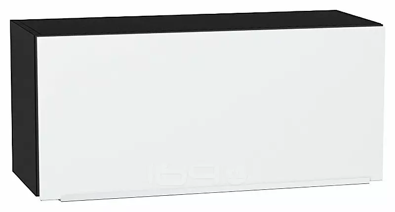 Шкаф верхний горизонтальный Фьюжн Silky White Graphite 358*800*320