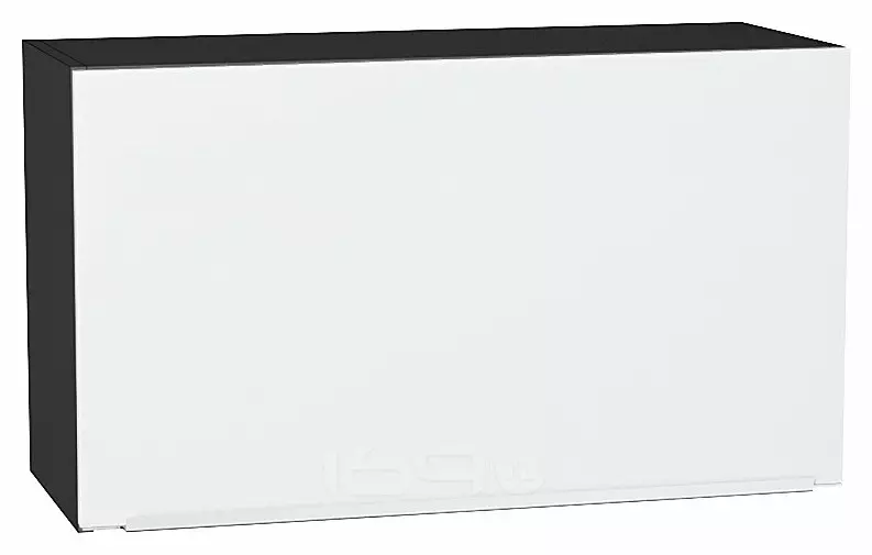 Шкаф верхний горизонтальный Фьюжн Silky White Graphite 460*800*318