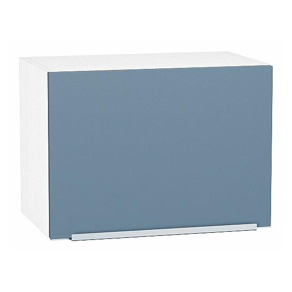 Шкаф верхний горизонтальный Фьюжн ВГ 500 Silky Blue-Белый