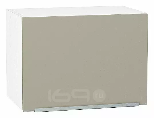 Шкаф верхний горизонтальный Фьюжн ВГ 500 Silky Grey-Белый