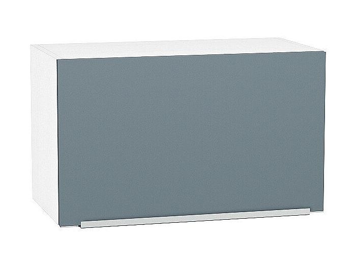 Шкаф верхний горизонтальный Фьюжн ВГ 600 Silky Blue-Белый