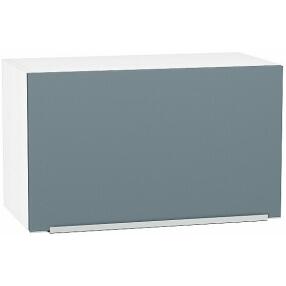Шкаф верхний горизонтальный Фьюжн ВГ 600 Silky Blue-Белый