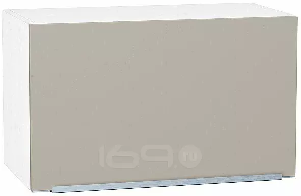 Шкаф верхний горизонтальный Фьюжн ВГ 600 Silky Grey-Белый