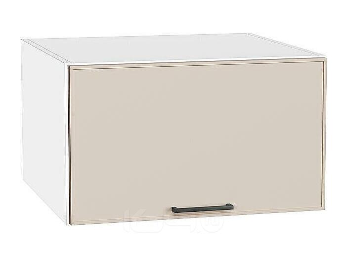 Шкаф верхний горизонтальный глубокий Эйр Cream Silk/Белый 358*600*576
