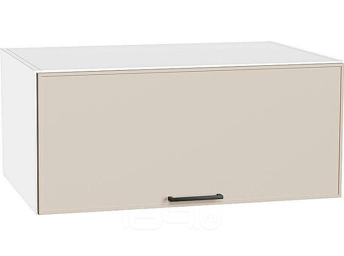 Шкаф верхний горизонтальный глубокий Эйр Cream Silk/Белый 358*800*576