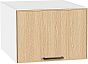 Шкаф верхний горизонтальный глубокий Эйр Real Oak/Белый 358*500*576