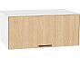Шкаф верхний горизонтальный глубокий Эйр Real Oak/Белый 358*800*576