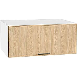 Шкаф верхний горизонтальный глубокий Эйр Real Oak/Белый 358*800*576