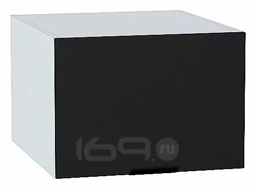 Шкаф верхний горизонтальный глубокий Евро Антрацит / Белый 358*500*574