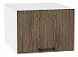 Шкаф верхний горизонтальный глубокий Флэт Brown Casella Oak 2S/Белый 358*500*574