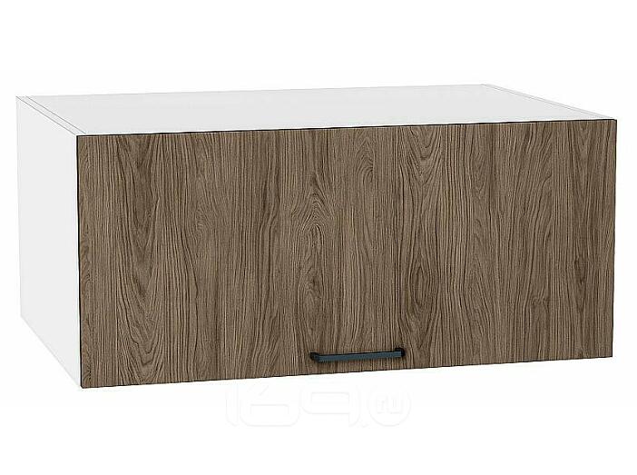 Шкаф верхний горизонтальный глубокий Флэт Brown Casella Oak 2S/Белый 358*800*574