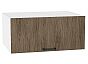 Шкаф верхний горизонтальный глубокий Флэт Brown Casella Oak 2S/Белый 358*800*574