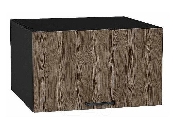 Шкаф верхний горизонтальный глубокий Флэт Brown Casella Oak 2S/Graphite 358*600*574
