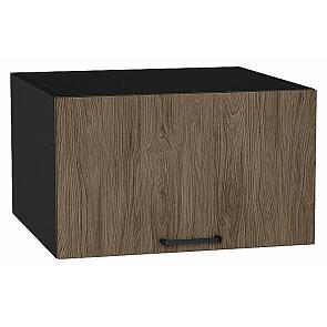 Шкаф верхний горизонтальный глубокий Флэт Brown Casella Oak 2S/Graphite 358*600*574