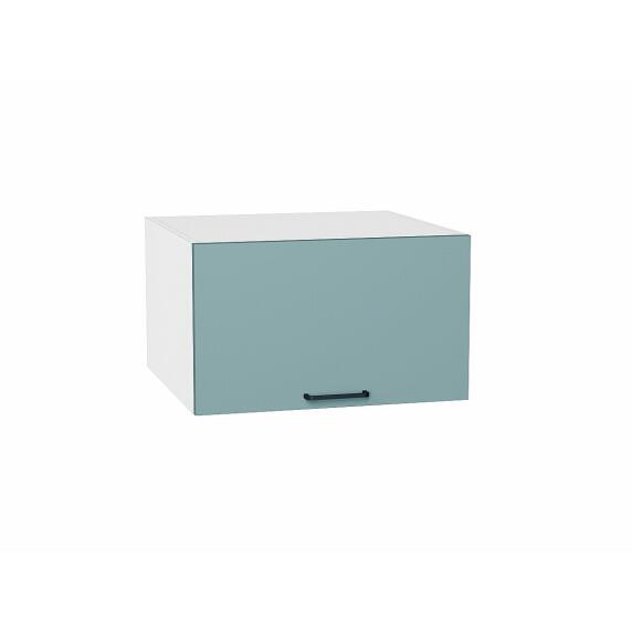 Шкаф верхний горизонтальный глубокий Флэт Grey-green In 2S/Белый 358*600*574
