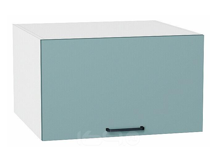 Шкаф верхний горизонтальный глубокий Флэт Grey-green In 2S/Белый 358*600*574