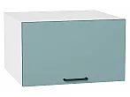 Шкаф верхний горизонтальный глубокий Флэт Grey-green In 2S/Белый 358*600*574