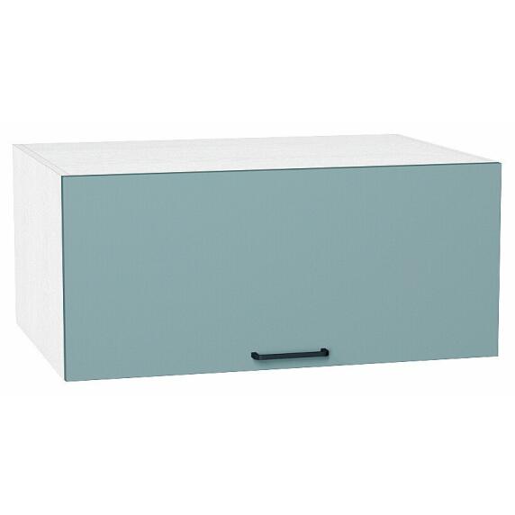 Шкаф верхний горизонтальный глубокий Флэт Grey-green In 2S/Белый 358*800*574