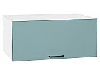 Шкаф верхний горизонтальный глубокий Флэт Grey-green In 2S/Белый 358*800*574
