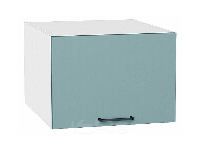 Шкаф верхний горизонтальный глубокий Флэт Grey-green In 2S/Белый 358*500*574