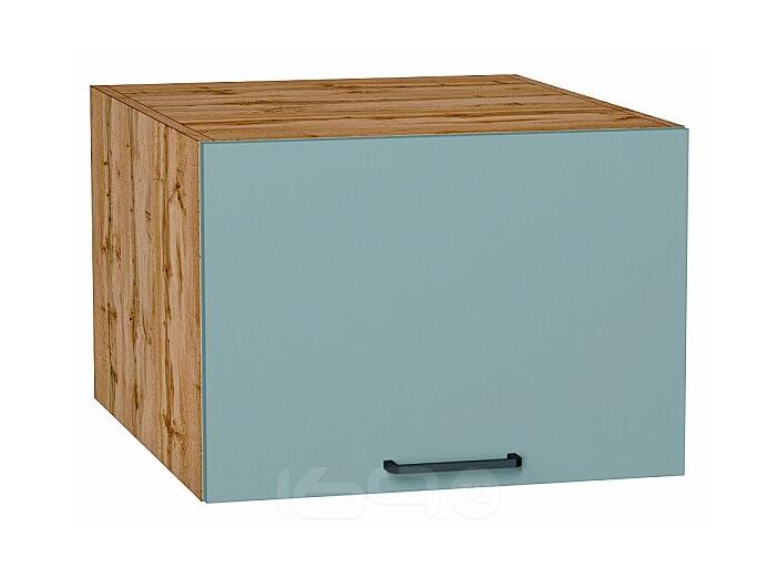 Шкаф верхний горизонтальный глубокий Флэт Grey-green In 2S/Дуб Вотан 358*500*574