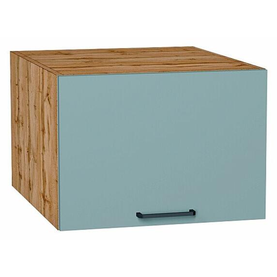 Шкаф верхний горизонтальный глубокий Флэт Grey-green In 2S/Дуб Вотан 358*500*574