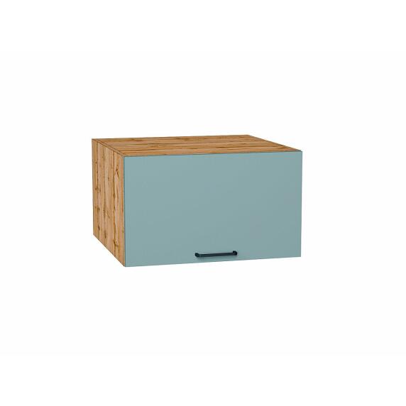 Шкаф верхний горизонтальный глубокий Флэт Grey-green In 2S/Дуб Вотан 358*600*574