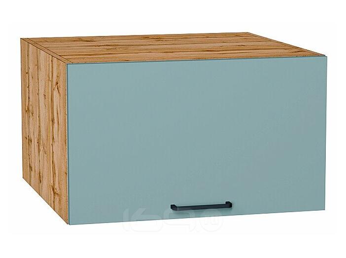 Шкаф верхний горизонтальный глубокий Флэт Grey-green In 2S/Дуб Вотан 358*600*574