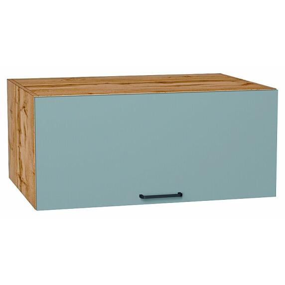 Шкаф верхний горизонтальный глубокий Флэт Grey-green In 2S/Дуб Вотан 358*800*574